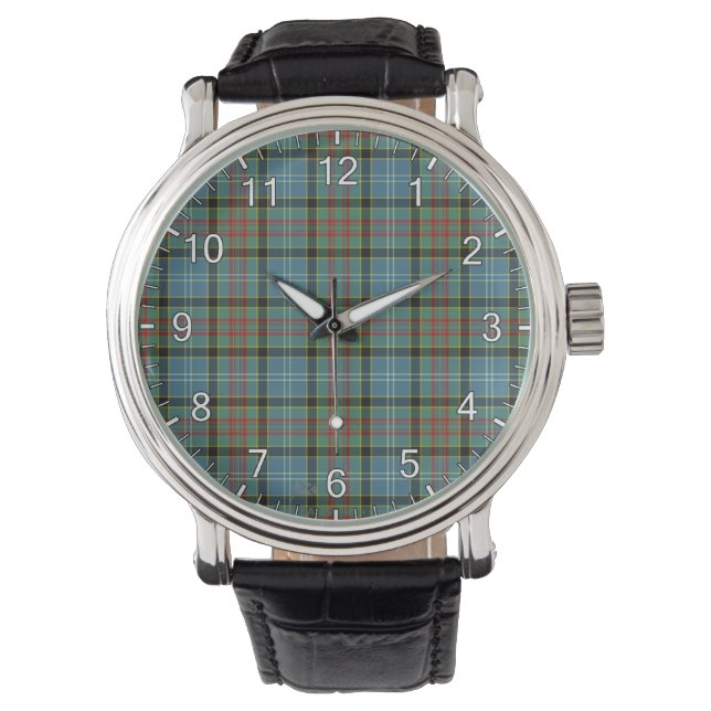 Reloj De Pulsera Clan clásico de la época Cathcart Tartan Plaid Gif (Anverso)