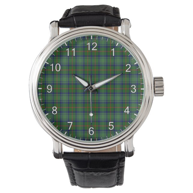 Reloj De Pulsera Clan clásico de la época Cranstoun Tartan Plaid Gi (Anverso)