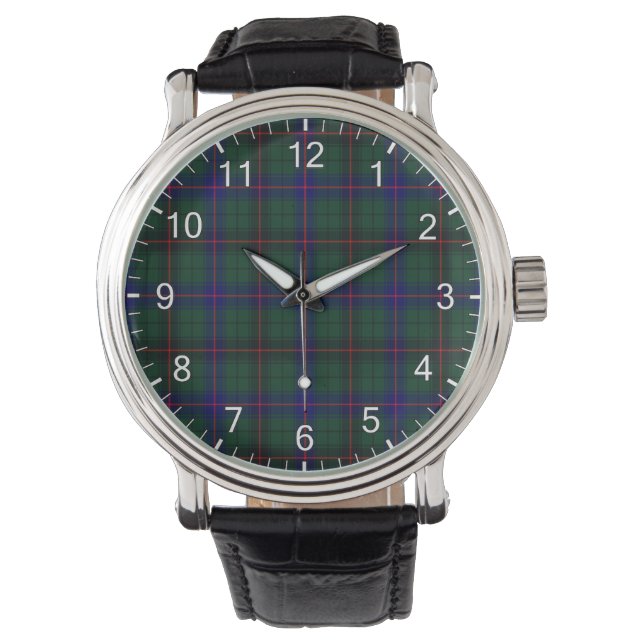 Reloj De Pulsera Clan clásico de la época Davidson Tartan Plaid Gif (Anverso)