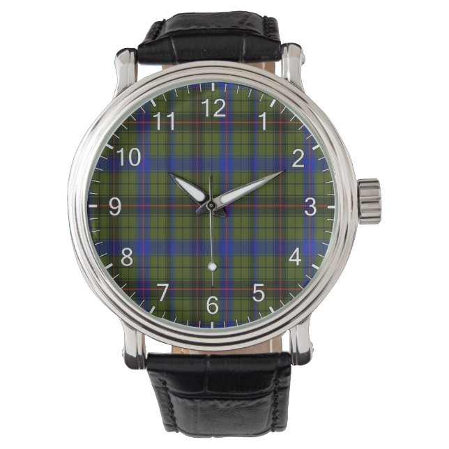Reloj De Pulsera Clan clásico de la época Dawson Tartan Plaid Gift (Anverso)