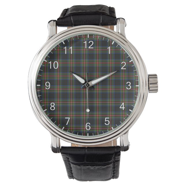 Reloj De Pulsera Clan clásico de la época Denniston Tartan Plaid Gi (Anverso)