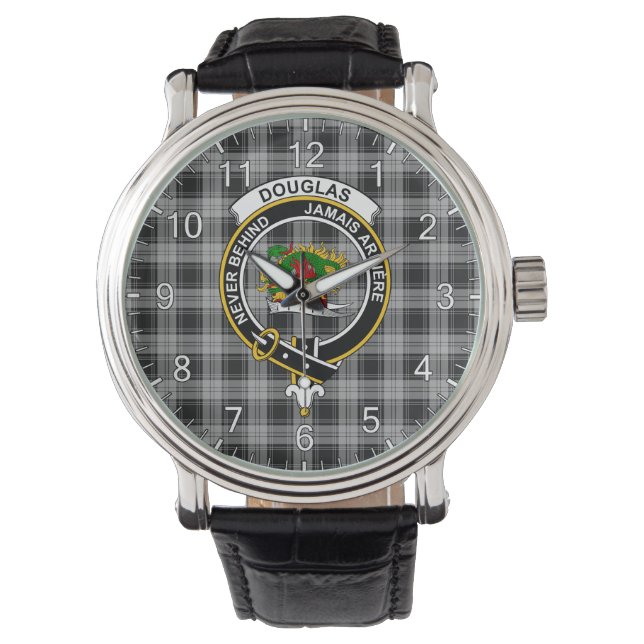 Reloj De Pulsera Clan clásico de la época Douglas Gray Tartan (Anverso)