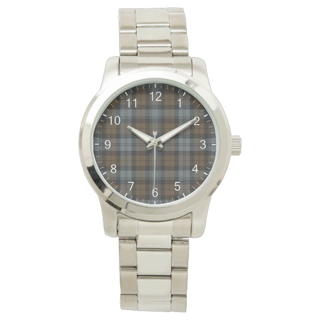 Reloj De Pulsera Clan Clásico de la intemperie BlackWatch Tartán (Anverso)