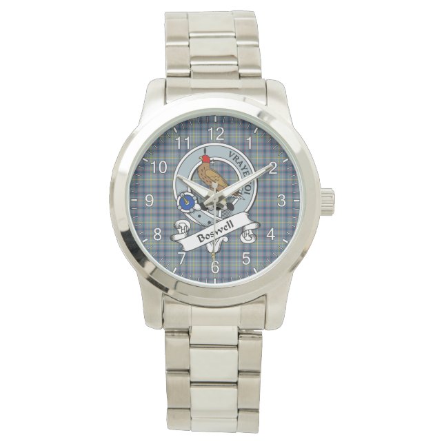 Reloj De Pulsera Clan clásico de tiempo inmaduro Boswell Badge Tart (Anverso)