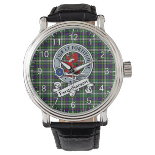 Reloj De Pulsera Clan clásico de tiempo libre Farquharson Badge Tar