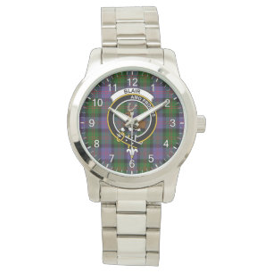 Reloj De Pulsera Clan Clásico De Tiempos Inmediatos Blair Tartan Pl