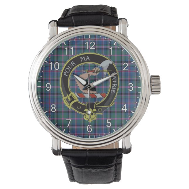 Reloj De Pulsera Clan Clásico De Tiempos Inmediatos Cooper Tartan (Anverso)