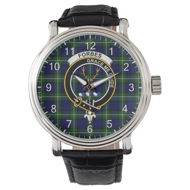 Reloj De Pulsera Clan Clásico De Tiempos Inmediatos Forbes Tartan B (Anverso)