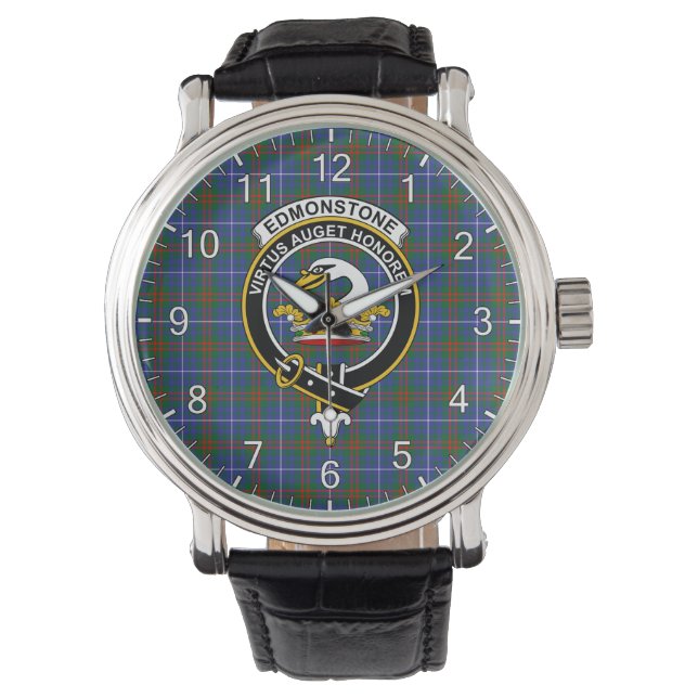 Reloj De Pulsera Clan clásico eterno Edmonstone Tartan (Anverso)