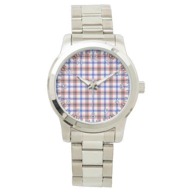 Reloj De Pulsera Clan clásico incansable Boswell moderno Tartan Pla (Anverso)