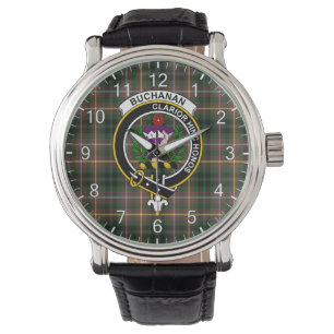 Reloj De Pulsera Clan clásico incansable Buchanan cazando a Tartan 