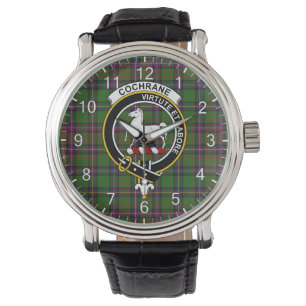 Reloj De Pulsera Clan clásico inmaduro Cochrane Hunting Tartan Badg