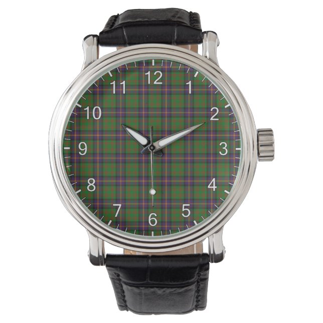 Reloj De Pulsera Clan clásico inmaduro Cochrane Hunting Tartan Plai (Anverso)