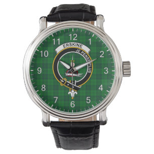 Reloj De Pulsera Clan clásico inmaduro Erskine cazando la insignia