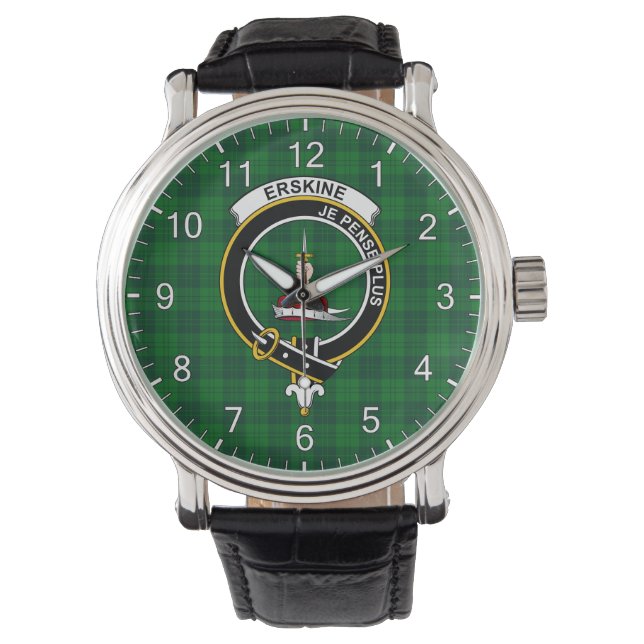 Reloj De Pulsera Clan clásico inmaduro Erskine cazando la insignia  (Anverso)