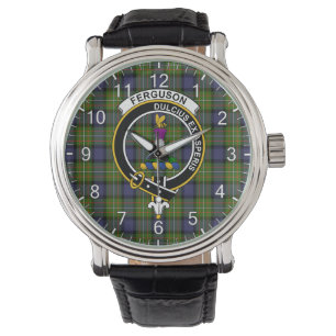 Reloj De Pulsera Clan clásico inmaduro Ferguson Tartan Badge