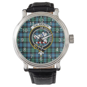 Reloj De Pulsera Clan clásico inmaduro Galbraith Tartán Bad