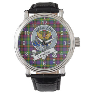 Reloj De Pulsera Clan Clásico Intemporáneo Carnegie Badge Tartán Wa