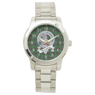 Reloj De Pulsera Clan Clásico Timeless Clan Beveridge Badge Tartan 