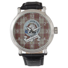 Reloj De Pulsera Clan Clásico Timeless Cunningham Burgundy Badge Ta