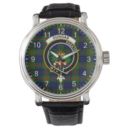 Reloj De Pulsera Clan clásico y eterno Dundas Tartan Badaid Plaid
