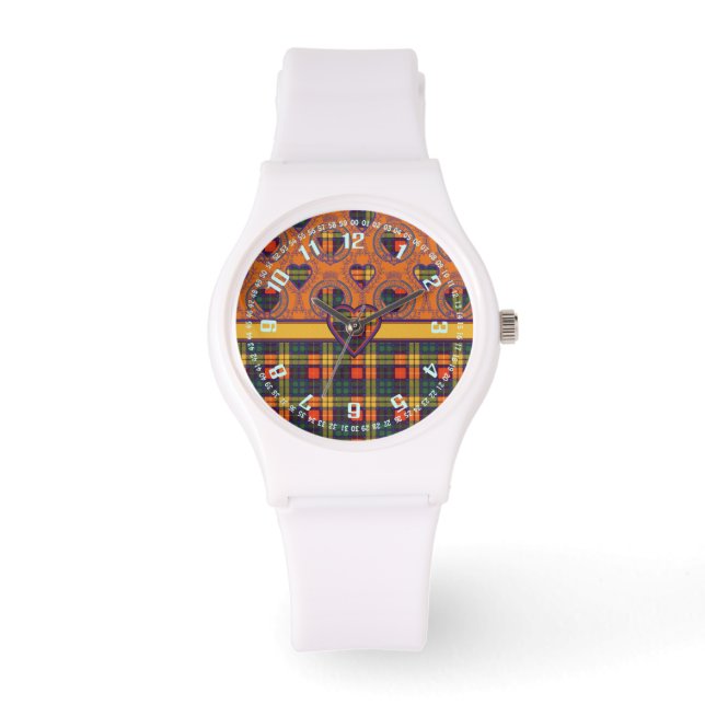 Reloj De Pulsera Clan de Buchanan Plaid Scottish tartan (Anverso)
