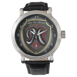 Reloj De Pulsera Clan escocés MacFarlane McFarland Tartán Shield