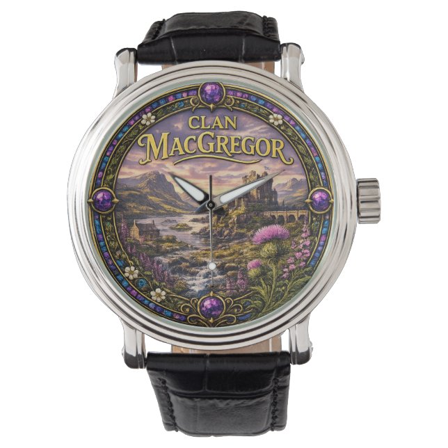 Reloj De Pulsera Clan Escocés MacGregor (Anverso)