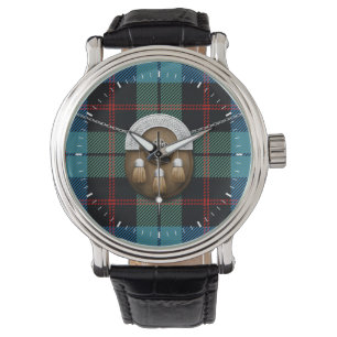 Reloj De Pulsera Clan Guthrie Tartan Y Sporran