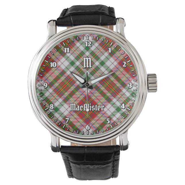 Reloj De Pulsera Clan MacAlister Vestir Tartan Watch (Anverso)