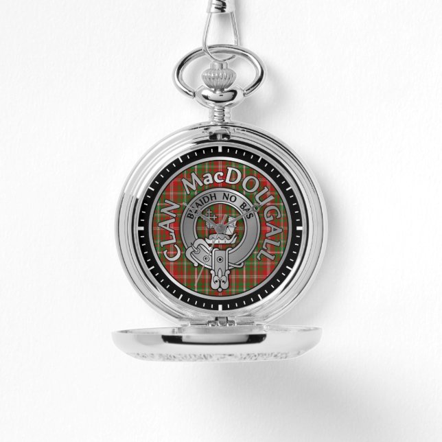 Reloj De Pulsera Clan MacDougall Escudo y Tartán (Anverso)