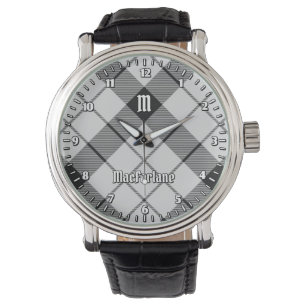 Reloj De Pulsera Clan MacFarlane Tartán blanco y negro