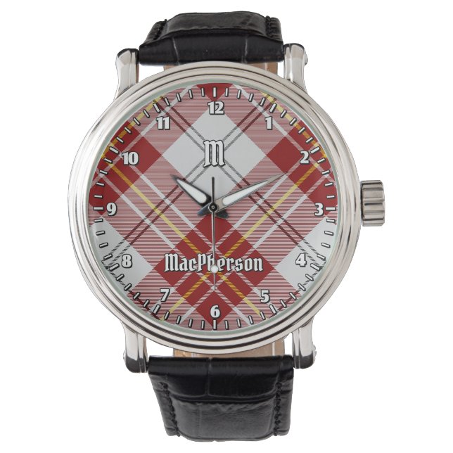 Reloj De Pulsera Clan MacPherson Red Dress Tartan Watch (Anverso)