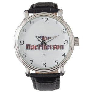 Reloj De Pulsera Clan Macpherson Tartan Name, Watch