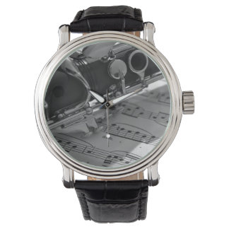 Reloj De Pulsera Clarinet con música de hojas