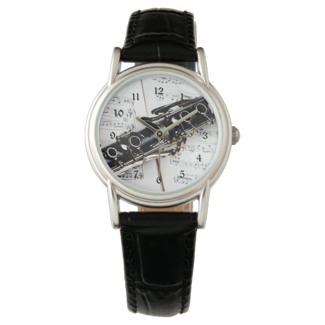 Reloj De Pulsera Clarinet, Musical Instrument Closeup Photo (Anverso)
