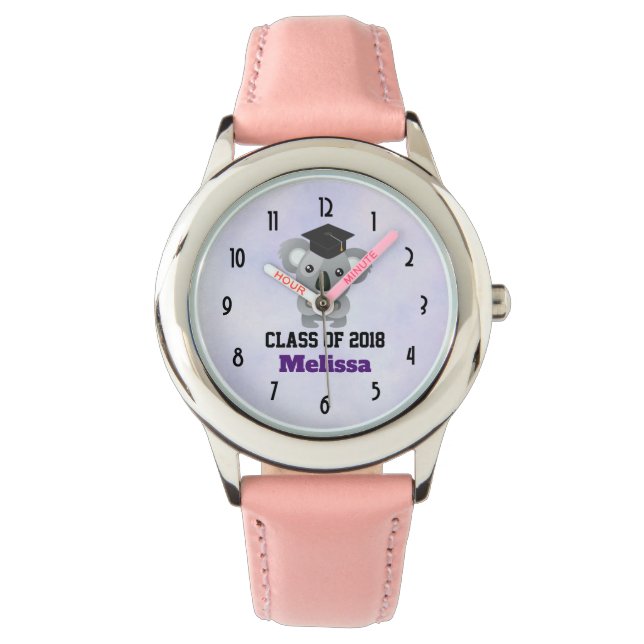 Reloj De Pulsera Clase de 20xx Oso Cute Koala en el tapón de gradua (Anverso)