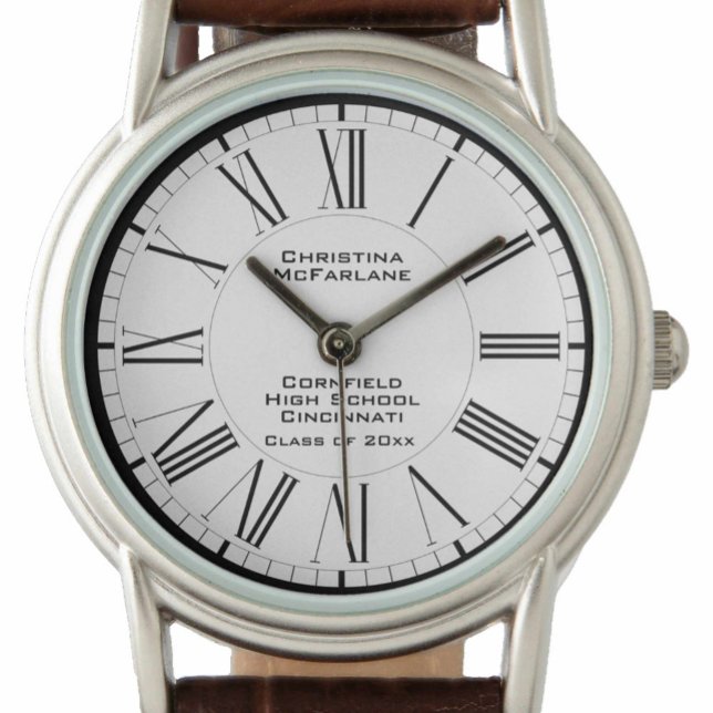 Reloj De Pulsera Clase de año con nombre y vigilancia escolar (Subido por el creador)