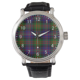 Reloj De Pulsera Clásico Clan Timeless Chalmers Tartan Plaid Gift
