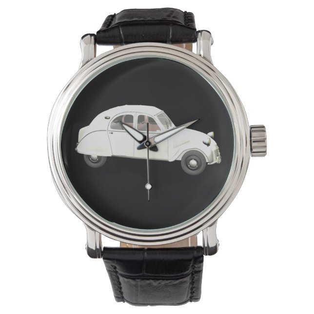 Reloj De Pulsera Clásico de Citroen Blanco 2CV (Anverso)