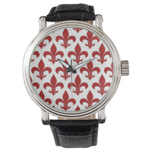 Reloj De Pulsera Clásico de patrón de flor de lis de Francia
