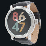 Reloj De Pulsera Clásico de Vintage 80 Estilo 86 47 Anti Trump<br><div class="desc">Clásico de Vintage 80 Estilo 86 47 Anti Trump</div>