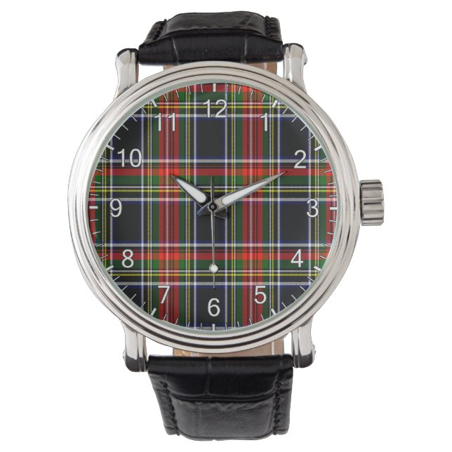 Reloj De Pulsera Clásico El Clan Inmaduro Francis Tartan Plaid Gift (Anverso)