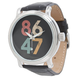 Reloj De Pulsera Clásico Vintage Estilo 80s 86 47 Anti Trump 