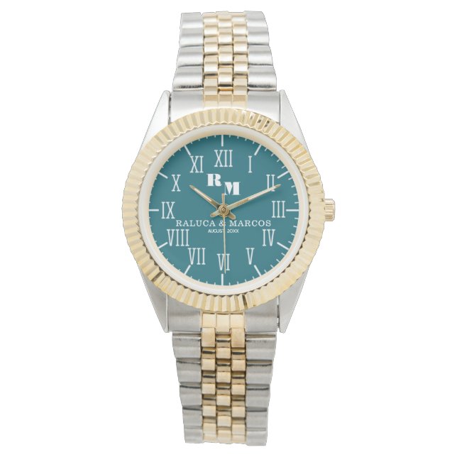 Reloj De Pulsera Classic Monogram Newlyweds (Anverso)