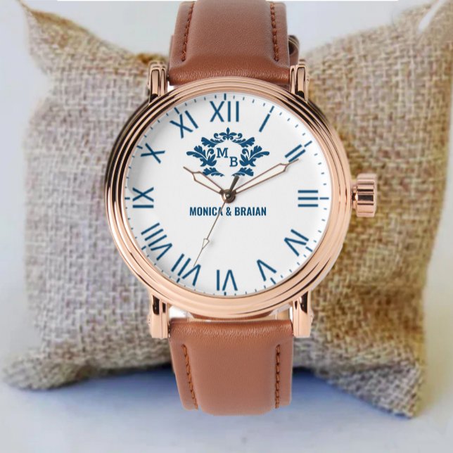 Reloj De Pulsera Classic Roman Numeral Personalized Custom  Wedding (Subido por el creador)