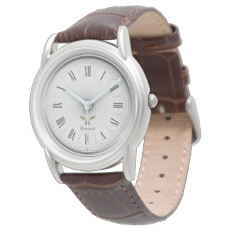 Reloj De Pulsera Classic Silver tone Religious Dove Custom