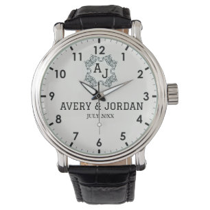 Reloj De Pulsera Classic style monograms with names and initials