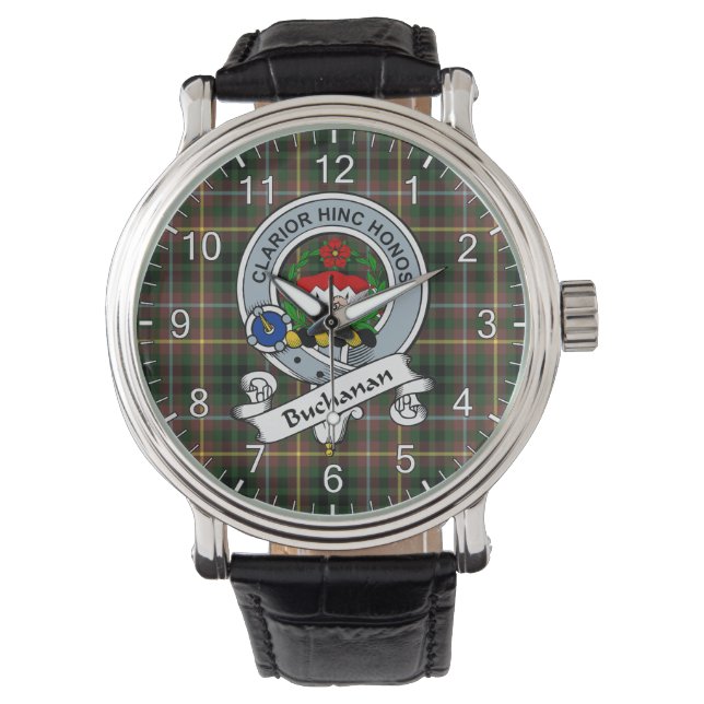 Reloj De Pulsera Classic Timeless Clan Buchanan Hunting Tartan (Anverso)