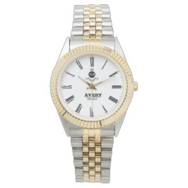 Reloj De Pulsera Classic White Personalized Roman Numerals Custom